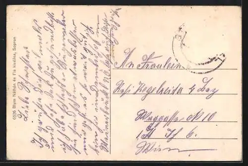 AK Sopron, Rathausplatz mit Pestsäule