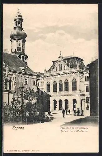 AK Sopron-Ödenburg, Rathaus und Stadtturm