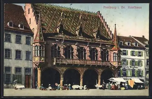 AK Freiburg i. Br., Fassade des Kaufhaus