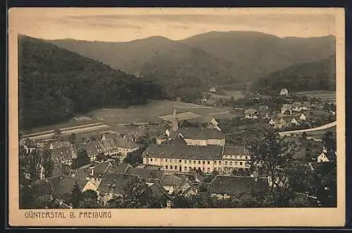 AK Günterstal b. Freiburg, Ortsansicht mit Umgebung