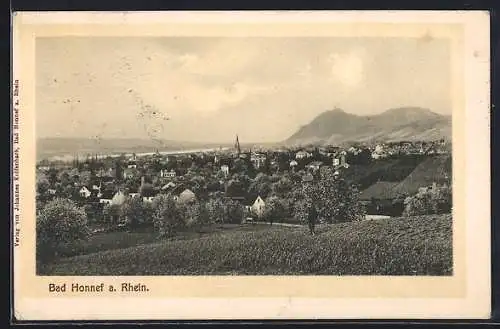 AK Bad Honnef a. Rhein, Ortsansicht mit Landschaft