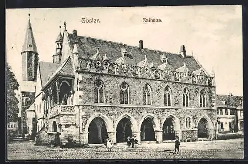 AK Goslar, Rathaus mit Kirche