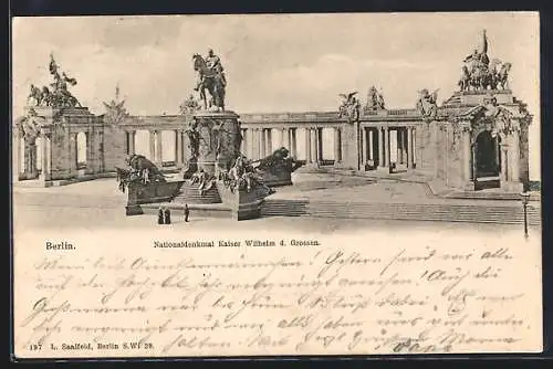 AK Berlin, Nationaldenkmal Kaiser Wilhelm d. Grossen