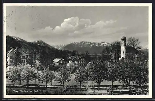 AK Bad Heilbrunn, Ortsansicht mit Kirche