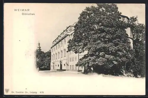 AK Weimar / Thüringen, Die Bibliothek