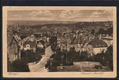 AK Weimar / Thüringen, Blick über die Dächer der Stadt