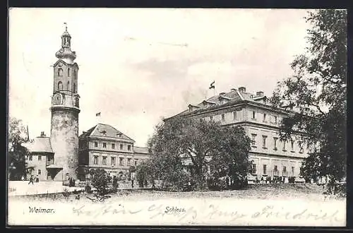 AK Weimar / Thüringen, Das Schloss