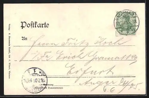 AK Weimar / Thüringen, Das Schloss