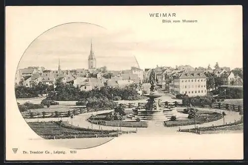 AK Weimar / Thüringen, Blick vom Museum auf die Stadt