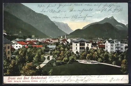 AK Bad Reichenhall, Teilansicht vom Ortskern