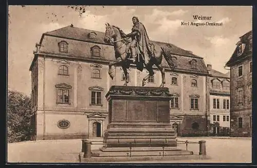 AK Weimar / Thüringen, Karl August-Denkmal