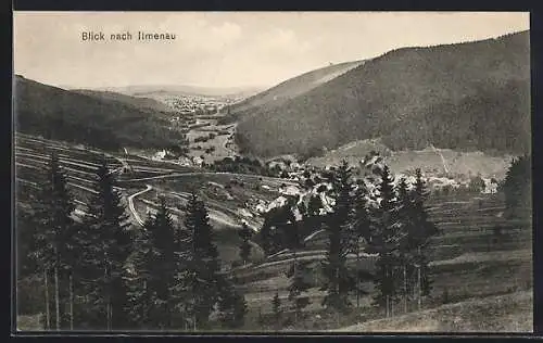 AK Ilmenau / Thüringen, Blick zum Ort