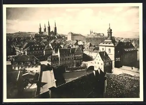 AK Bamberg, Teilansicht aus der Vogelschau