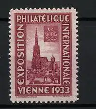 Reklamemarke Vienne, Exposition Philatélique Internationale 1933, Stephansdom