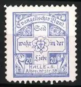 Reklamemarke Halle a.S., Evangelischer Bund, Lutherrose