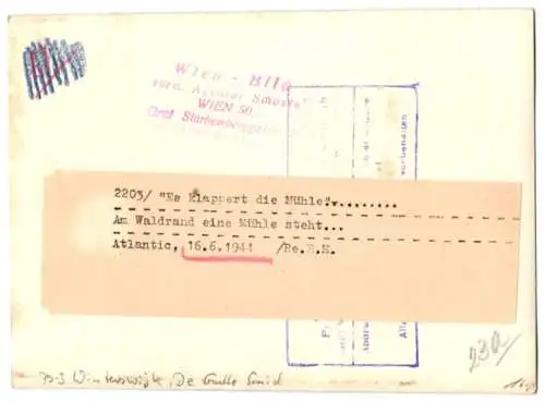 Fotografie Atlantic, Ansicht Winterswijk, De Gulle Smid, Mühlrad der Wassermühle 1944