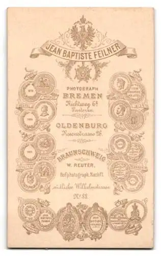 Fotografie Jean Baptiste Feilner, Oldenburg, Rosenstrasse 26, Porträt eines Herren