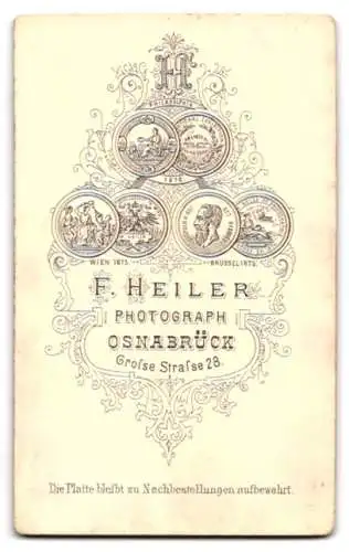 Fotografie F. Heiler, Osnabrück, Grosse Strasse 28, Porträt einer jungen Frau