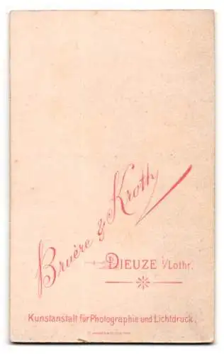 Fotografie Bruère &amp Kroth, Dieuze, Porträt eines Soldaten in Uniform