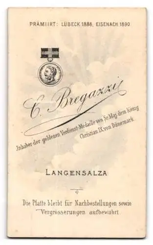 Fotografie C. Bregazzi, Langensalza, Porträt eines eleganten Herrn