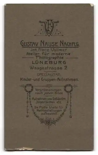 Fotografie Gustav Nause Nachf., Lüneburg, Waagestr. 2, Porträt eines jungen Mannes