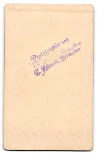 Fotografie C. Hänsel, Dresden, Porträt eines jungen Mannes