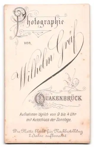 Fotografie Wilhelm Gräf, Quakenbrück, Elegantes Damenporträt