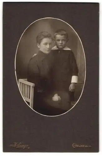 Fotografie M. Lange, Colditz, Frau mit Kind