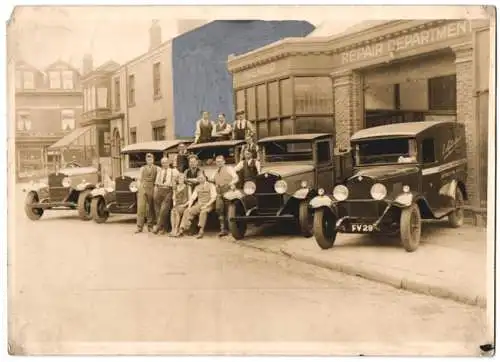 Fotografie Ansicht Blackpool, General-Motors Auto-Handlung & Werkstatt Premier - Garage Bolton Street, Auto Chevrolet