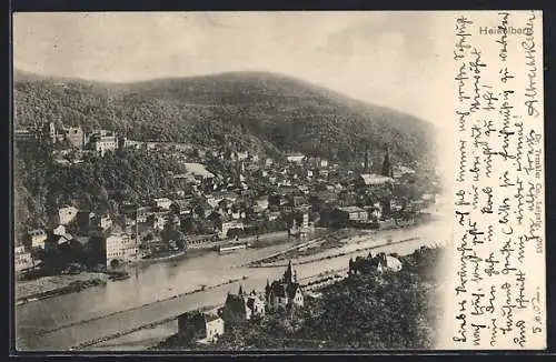 AK Heidelberg / Neckar, Ortsansicht aus der Vogelschau