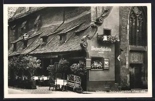 AK Nürnberg, Gasthaus Bratwurstglöcklein erbaut in 1313