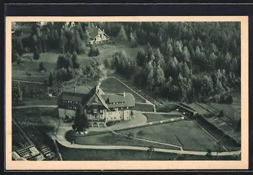 AK Freudenstadt, Haus Hohenfreudenstadt, Kurhaus für Nerven- und innere Krankheiten, Fliegeraufnahme