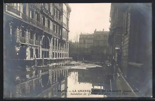 AK Paris, La Grande Crue de la Seine, Janvier 1910, Inondiation du Quartier de l`Alma