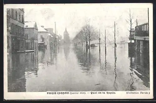 AK Paris, quai de la Rapée, Paris inondé, janvier 1910, Hochwasser