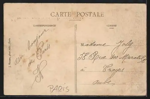 AK Paris, La Grande Crue de la Seine, Janvier 1910, Quai de Béthune