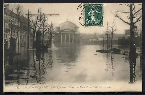 AK Paris, Inondations de Janvier 1910, Place de la Nativité