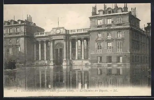 AK Paris, Inondations de Janvier 1910, La Chambre des Députés