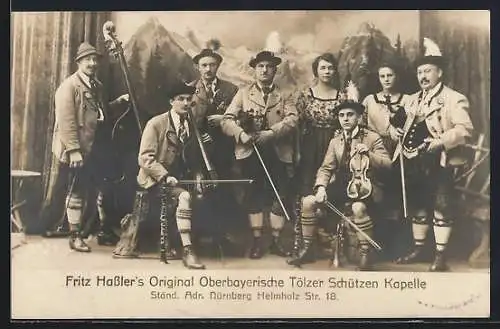 AK Fritz Hassler`s Original Oberbayerische Tölzer Schützen Kapelle