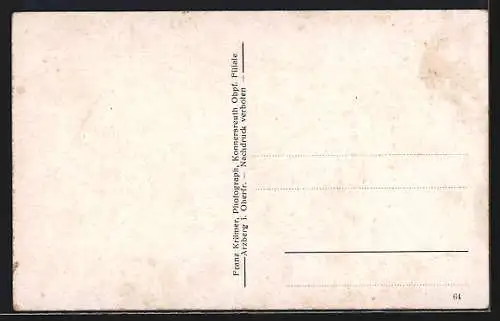 AK Konnersreuth, Totalansicht mit Innenansicht der Kirche