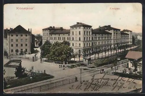 AK Konstanz, Strassenpartie mit Kaserne