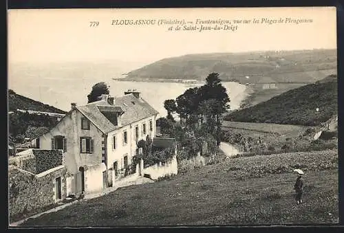 AK Plougasnou, Fuenteunigou, Vue sur les plages de Plougasnou et Saint-Jean-du-Doigt