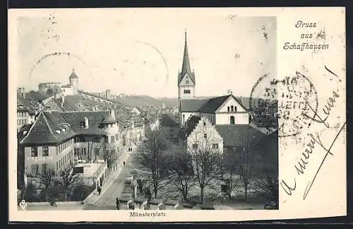 AK Schaffhausen, Münsterplatz, Gesamtansicht