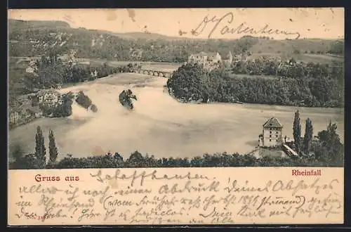 AK Schaffhausen, Gesamtansicht vom Rheinfall