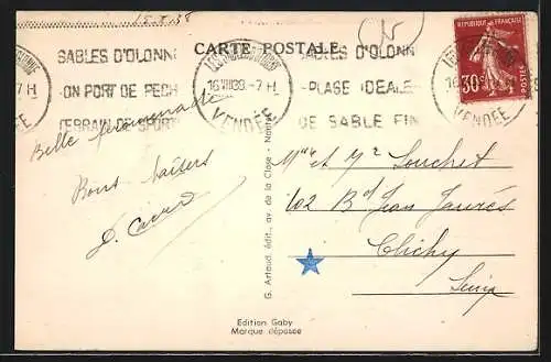 AK Les Sables-d`Olonne, Arrivée d`un thonier au port