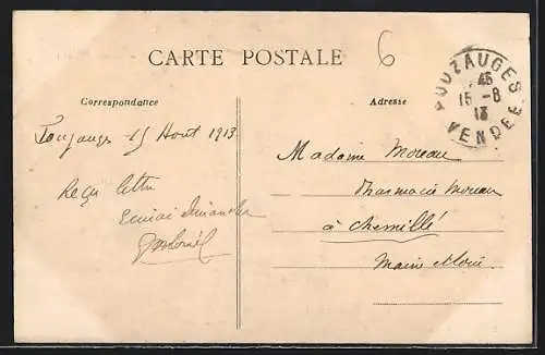 AK Pouzauges, Vue générale du village en Vendée