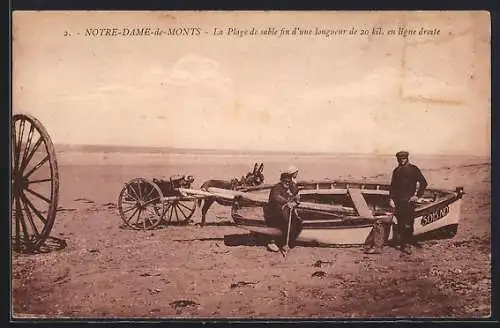 AK Notre-Dame-de-Monts, La plage de sable fin de 20 km en ligne droite