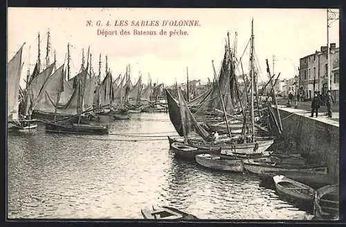 AK Les Sables-d`Olonne, Départ des bateaux de pêche