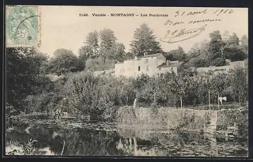 AK Montaigu, Vue des Rochettes et du plan d`eau paisible