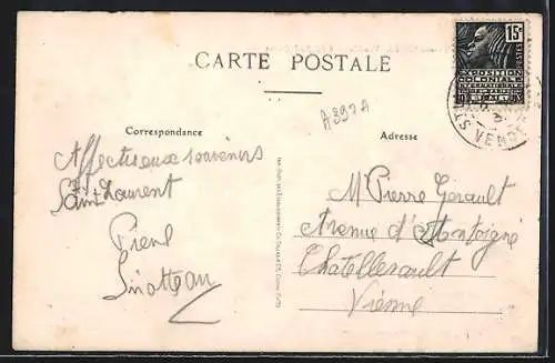 AK St-Laurent-sur-Sèvre, Vue vers le sud-ouest avec champs et bâtiments