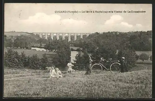 AK Cugand, La Sèvre à Hucheloup et le Viaduc de La Doussinère